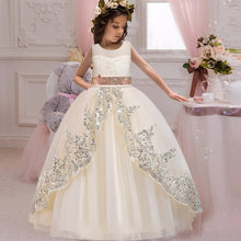 Load image into Gallery viewer, New 2020 Girls&#39;Back Hollow Flower Dress Flower Boy High-end Wedding Dress Elegant Girls&#39; Flower-lace Banquet Dress
