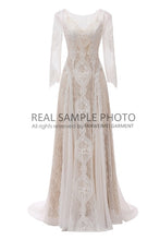 Load image into Gallery viewer, Factory Price 100 % real sample photo Lace boho bohemian  wedding dress bridal gown
