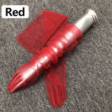 Load image into Gallery viewer, 2020 Women Sheer Tulle Gloves Transparent Full Finger Elbow Long Gloves Mittens wedding Party Photography Thin Ultra Long Gloves
