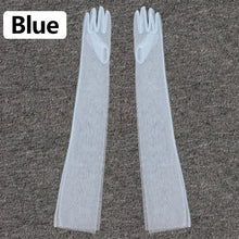 Load image into Gallery viewer, 2020 Women Sheer Tulle Gloves Transparent Full Finger Elbow Long Gloves Mittens wedding Party Photography Thin Ultra Long Gloves
